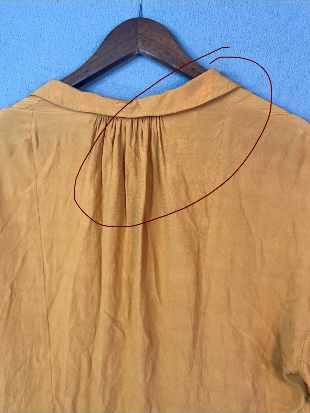 Free People Boho Mustard Yellow Gathered Waist Front Pocket Tunic Dress, S - Picture 12 of 14